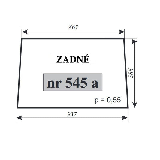 Zadné sklo — NR.545a