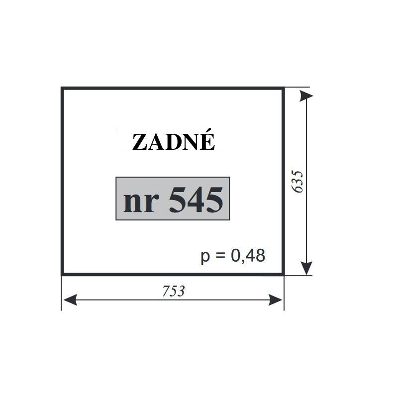 Zadné sklo — NR.545