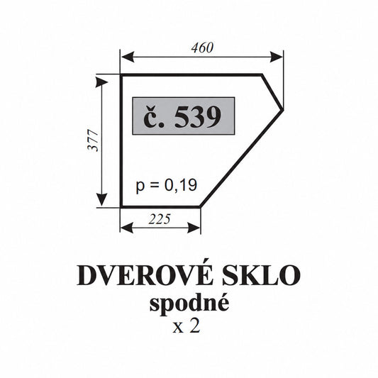 Spodné sklo dverí - Zetor - HS Szotkiewicz