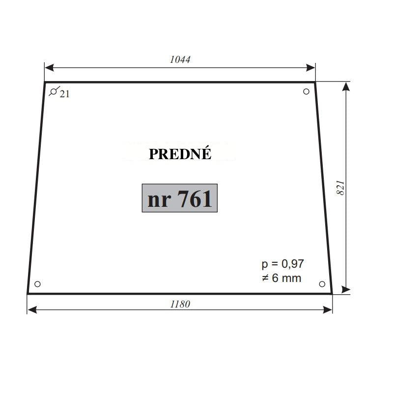 Predné sklo — NR.761