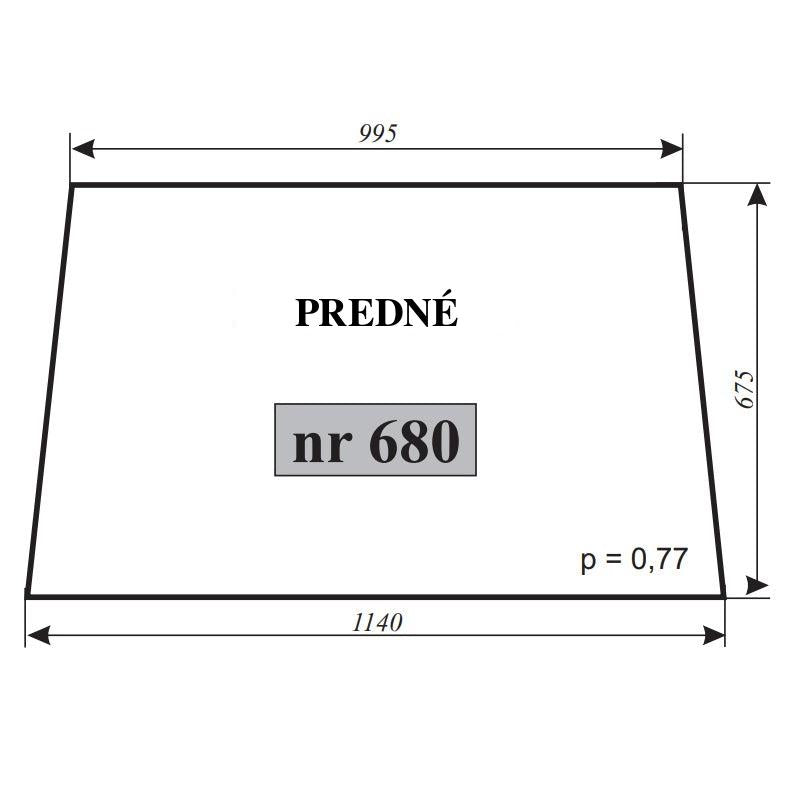 Predné sklo — NR.680