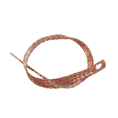 Zemniaci vodič s okom FI-10 mm, dĺžka 450 mm, medený opletený, univerzálny, ELMOT – fotografia 1 z 2 – SKU 113236