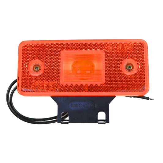 Bočná obrysová a pozičná lampa W17 12/24 V, oranžová, vodotesná, IP68, LED s odrazkou – fotografia 1 z 2 – SKU 694