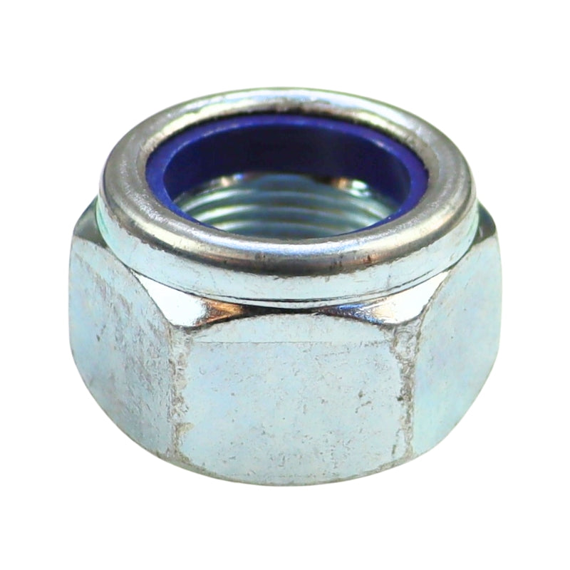 Samozaisťovacia matica M22x1,5 s polyamidovou vložkou triedy 8 podľa DIN 985, pozinkovaná, biela – fotografia 2 z 3 – SKU 114218