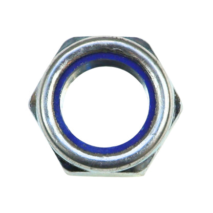 Samozaisťovacia matica M22x1,5 s polyamidovou vložkou triedy 8 podľa DIN 985, pozinkovaná, biela – fotografia 1 z 3 – SKU 114218