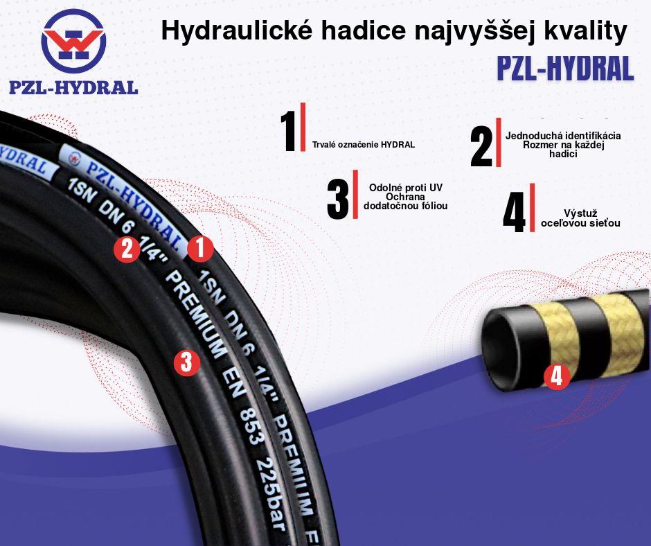 Hydraulická hadica DN20 4-oplotowy 350 Bar HYDRAL