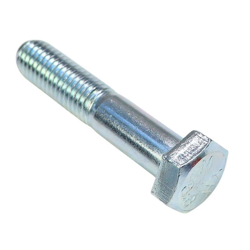 Skrutka so šesťhrannou hlavou, neúplný závit M12x60, trieda 8.8, DIN 931, biely pozinkovaný povrch – fotografia 3 z 3 – SKU 114117