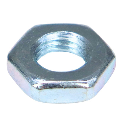 Nízka šesťhranná matica M10x1,25 DIN439, pozinkovaná, biela – pre spojovacie skrutky 5423061/3 50411180, ÚZKA – fotografia 2 z 3 – SKU 7325