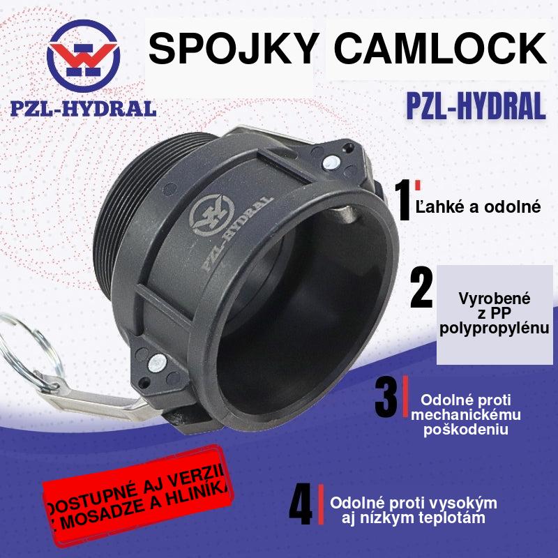 Vsuvka Camlock typ E 1 1/4" x 32mm - polypropylén PP PZL-Hydral